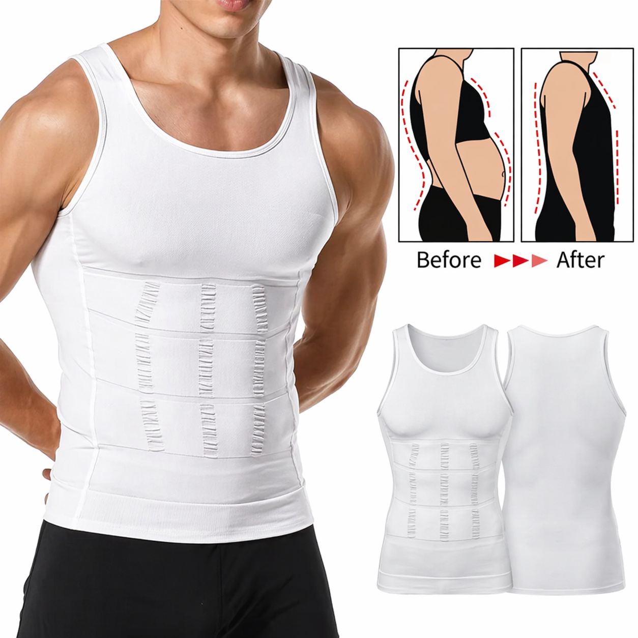 Men's Solid Compression Vests